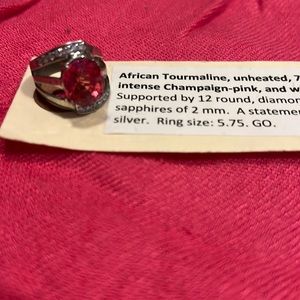 Tourmaline pink ring